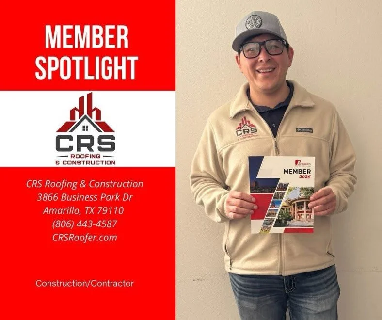 Amarillo Chamber of Commerce Member Spotlight featuring Chase of CRS Roofing & Construction, 2026